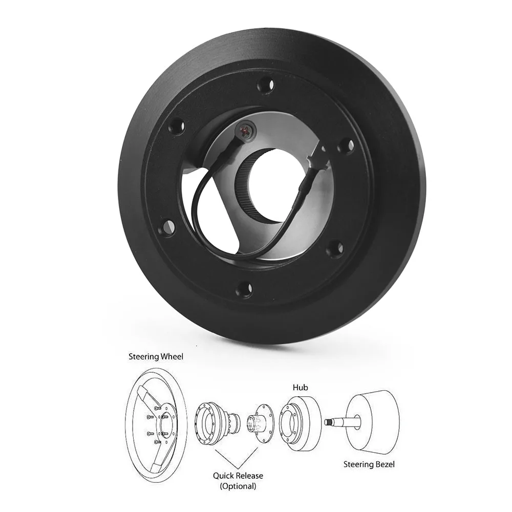 Racing Short Steering Wheel Hub Adapter Compatible for Audi A4 A6 A8 for VW Jetta Golf Black 180H BX102497 - Image 6