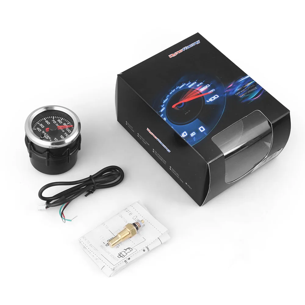 Dynoracing 2'' 52mm 12V Water Temp Gauge Celsius 7 Colors Pointer Water Temperature Meter With Stepper Motor - Image 5