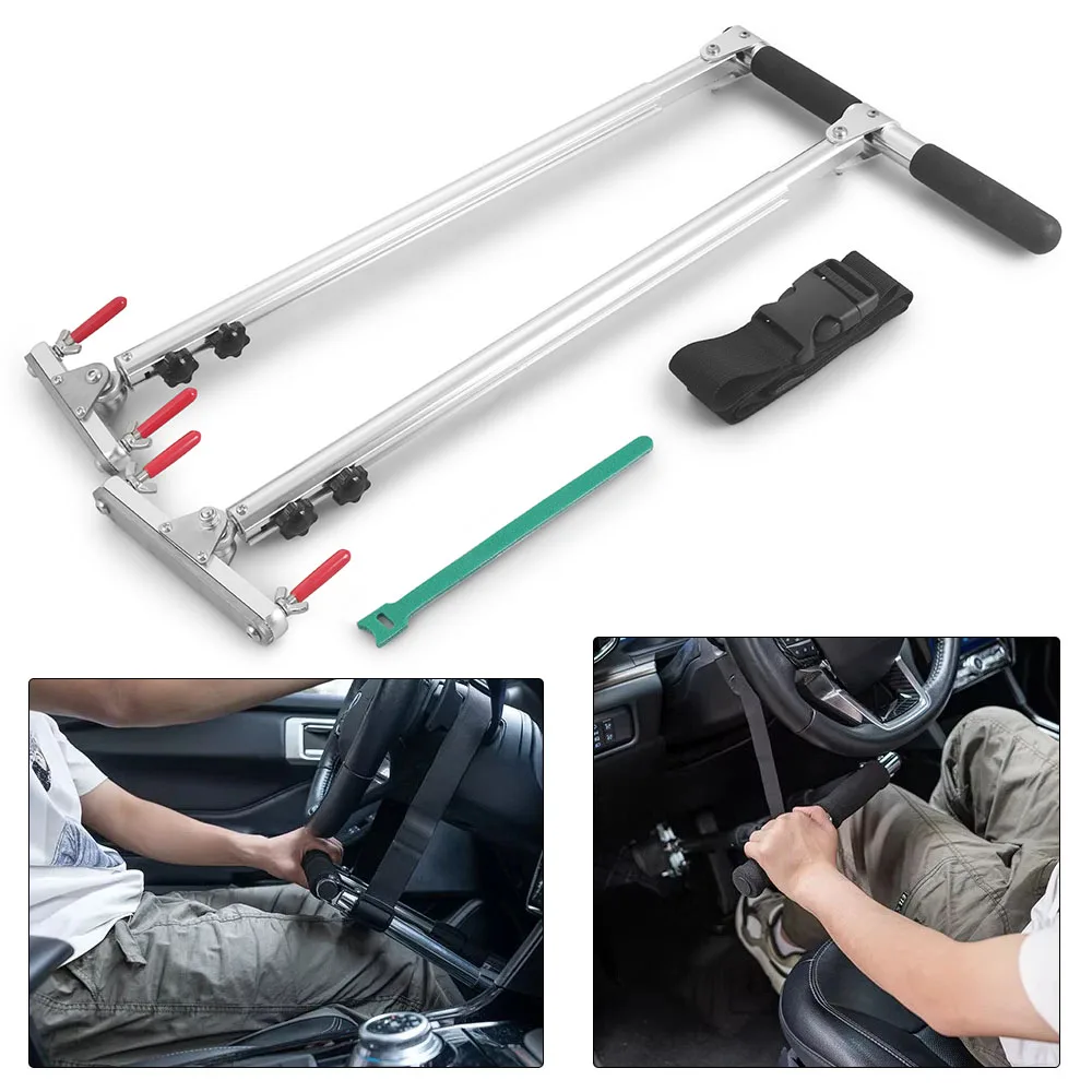 Durable Adjustable Metal Handicap Driving Hand Control Car Portable Hand Controls for Disabled Drivers Easy to Install - Image 3