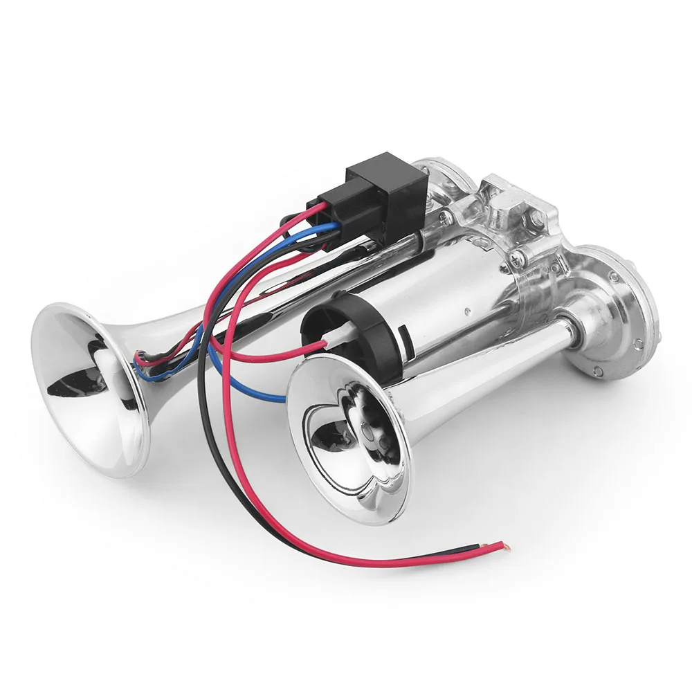 12V 600dB Super Loud Dual Horn Speakers Dual Electric Air Horn Kit With Compressor for Vehicle, Car, Truck, and Bat - Image 5