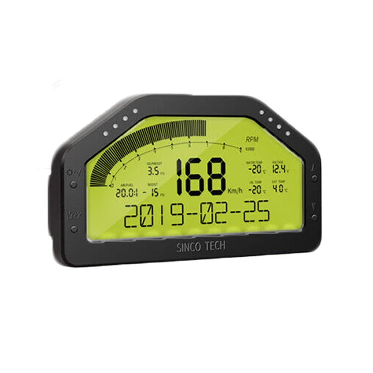 LCD Digital 9 In1 Multi-Function Gauge Car Dashboard Tachometer Led Gauge Full Sensor Kit Car Meter Rally Gauge - Image 5