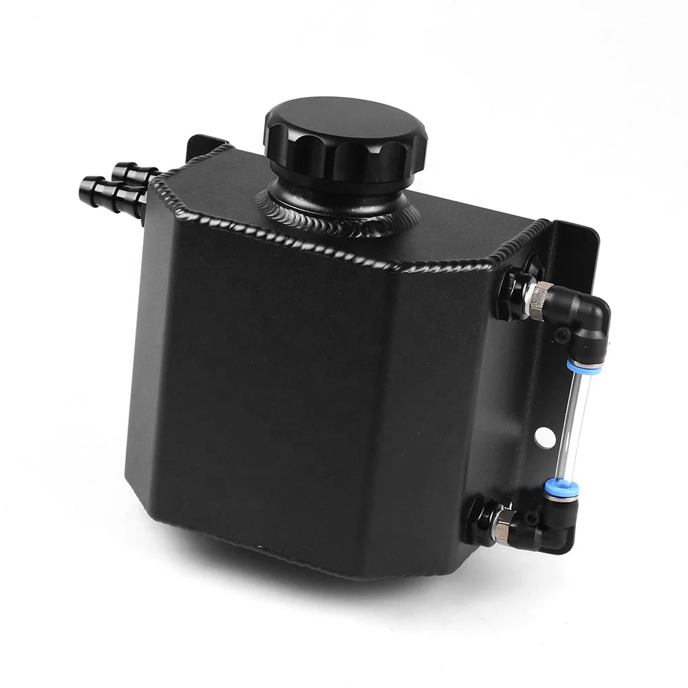 Universal Alloy Breather Tank Aluminium Engine 1L Oil Catch Can - Image 2
