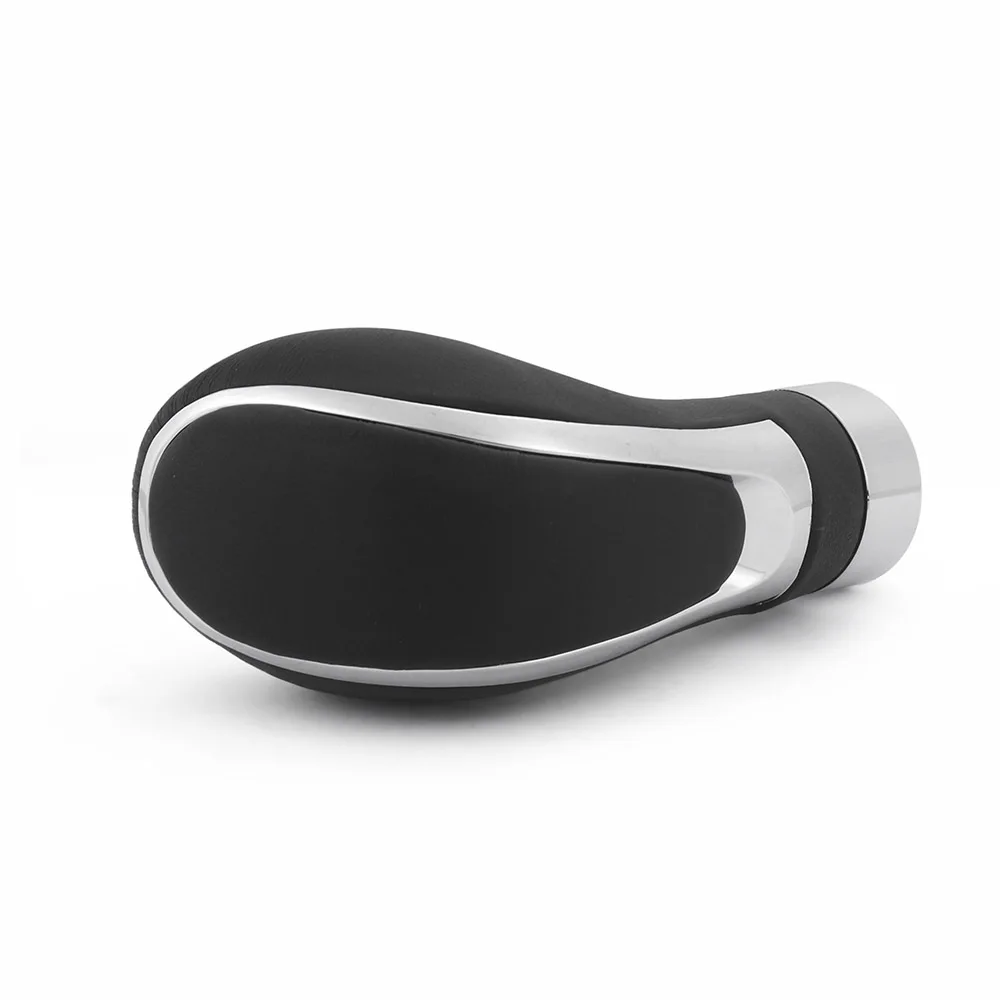 Aluminium & PU Leather Universal 5 Speed Car Gear Shift Knob with Three Adapters for Manual Transmission - Image 3