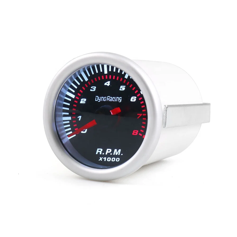 Universal 2'' 52mm Auto Tachometer Smoke Lens White LED 0-8000 RPM Gauge Meter Pointer RPM - Image 2