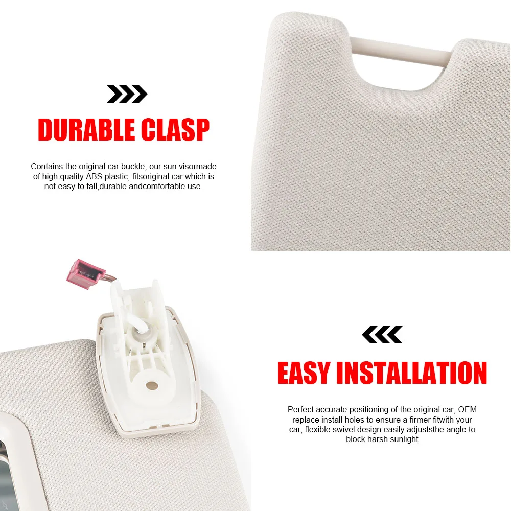 Beige Sun Visor Right Driver and Left Passenger With Mirror and Light for for BMW 5 SERIES F10 F11 F18 2011-2015 51167248857 - Image 3