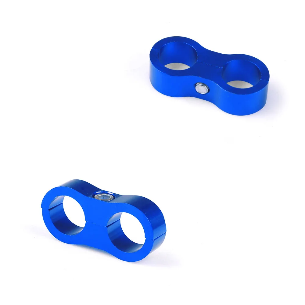 New AN4 AN6 AN8 AN10 AN12 Braided Rubber Hose Line Clamp Aluminum Anodized Universal Fit Line Separator Divider Clamp Kit - Image 5