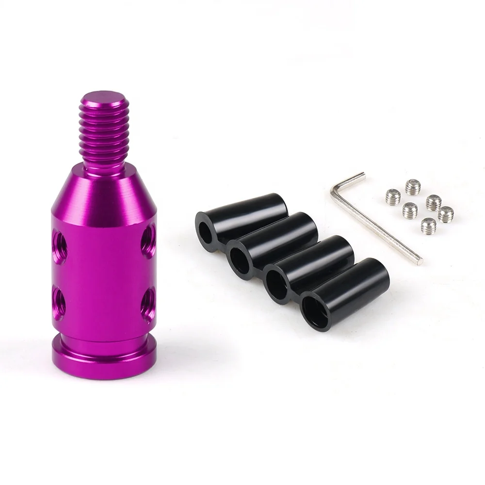 Universal Aluminum Alloy Car Manual Adapter Gear Shift Knob for M10x1.5/M12x1.25 Thread - Image 4