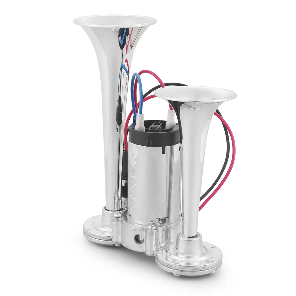 12V 600dB Super Loud Dual Horn Speakers Dual Electric Air Horn Kit With Compressor for Vehicle, Car, Truck, and Bat - Image 4