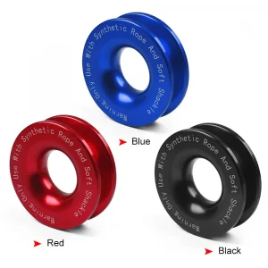 Winch Snatch Recovery Ring for Soft Shackle ATV UTV Rcovery 41000 lb Trucks Loop Snatch Block Off Road Winch Pulley Cable Hook