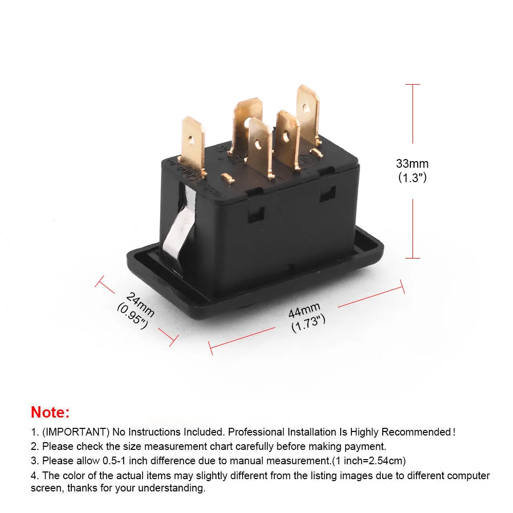 New 5-Pin DC 12V/24V 20A Universal Power Window Switch with Green LED Light for Cars-3 Months Warranty - Image 6