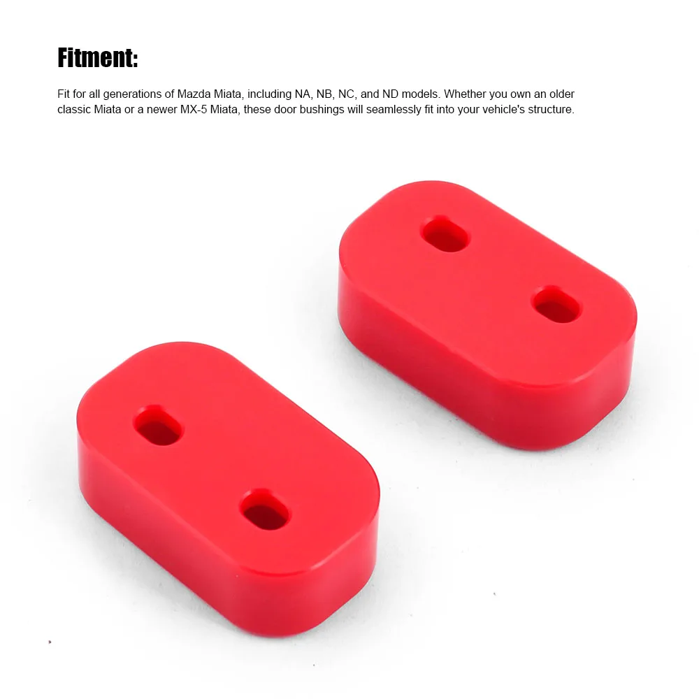 2pcs Door Lining Bushings Replacement With Washers Nuts for Mazda NA, NB, NC, ND MX-5 Miata Door Bushings All Miata Generations - Image 4