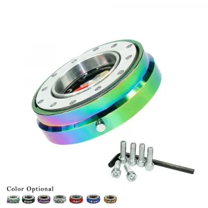 6 Hole Thin Version Steering Wheel Quick Release Hub Adapter Snap Off Boss Kit Silver Purple Blue Gold Black Red Neo Chrome