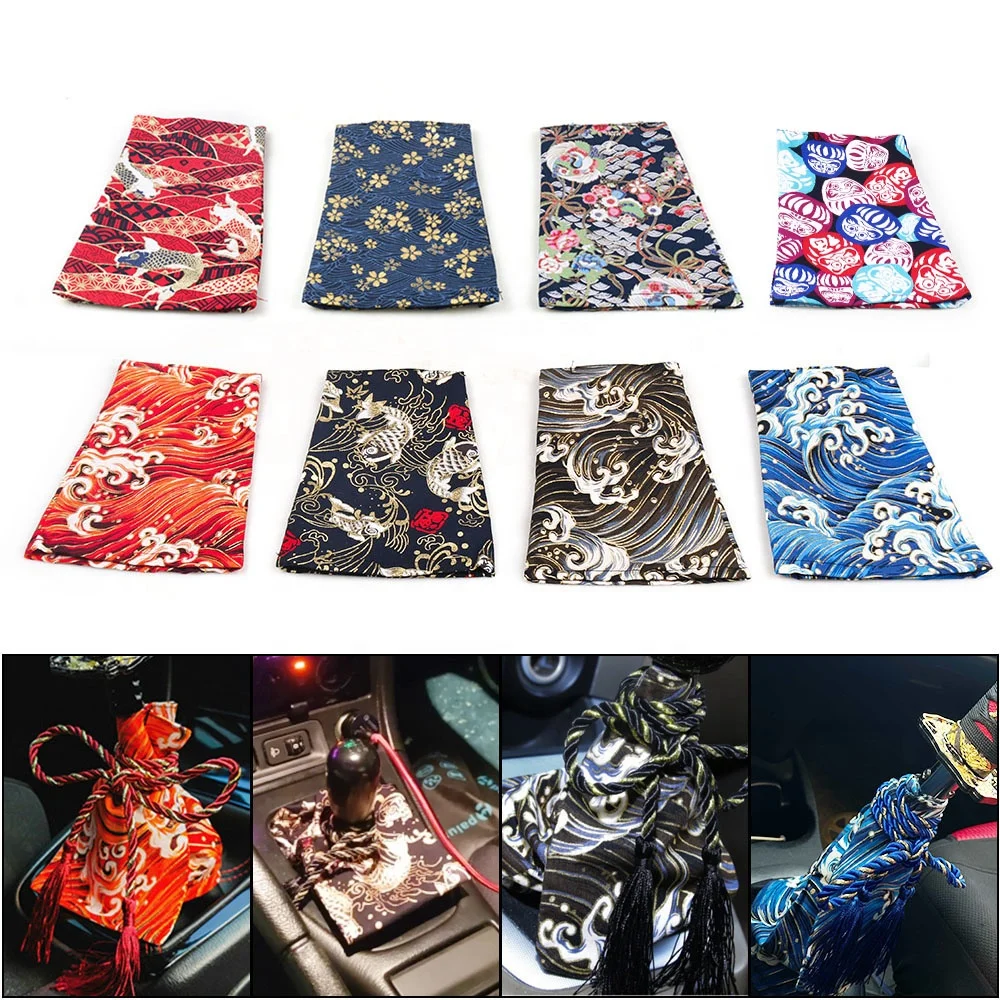 Universal Car Accessories Pattern Style Cotton Katana Shift Lever Knob Dust Cover Racing Samurai Sword Shift Knob Collars - Image 6
