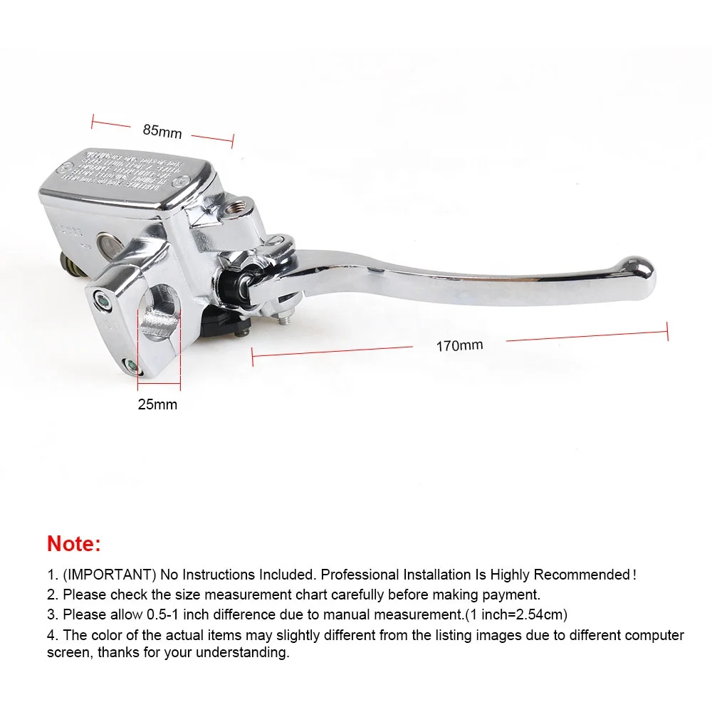 Motorcycle 25mm Brake Clutch Master Cylinder Lever Fit on 25mm Handlebar - Image 5