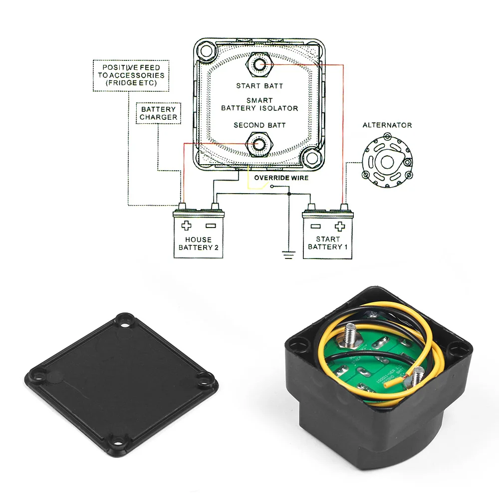 Dual Battery Smart Isolator 12V 140 Amp Voltage Sensitive Relay VSR Turn Signal Switch for Car ATV UTV Boats RV's Camper Truck - Image 4