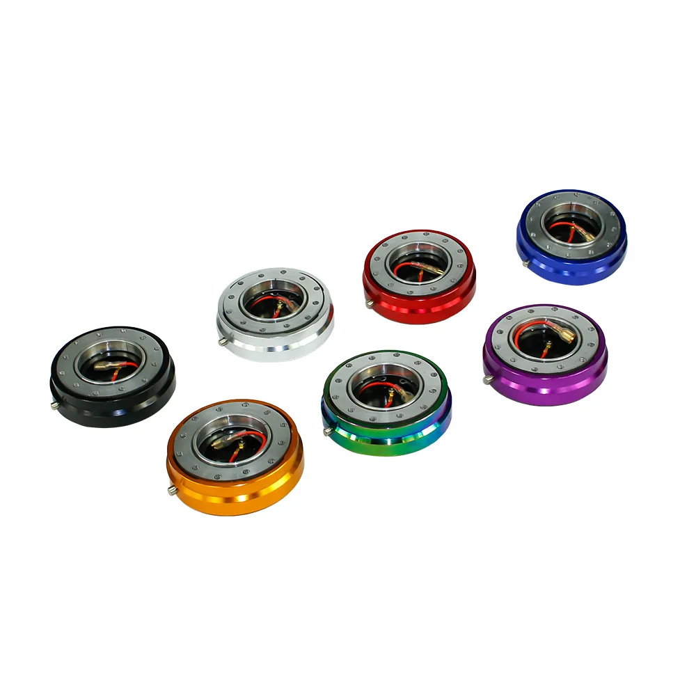 6 Hole Thin Version Steering Wheel Quick Release Hub Adapter Snap Off Boss Kit Silver Purple Blue Gold Black Red Neo Chrome - Image 6