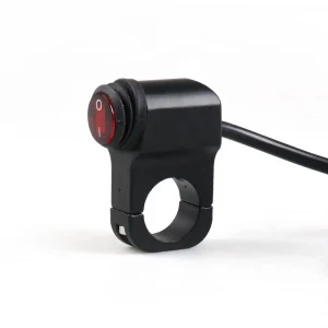 12V Waterproof Motorcycle Handlebar Switches 7/8" 22mm Motorbike ATV Headlight Hazard Brake Fog Lights ON-OFF-ON Switch