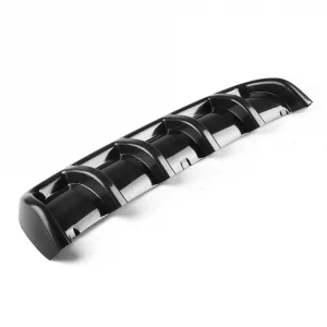 Universal Bright Black Car Car-Styling ABS Rear Shark Fin Style Curved Bumper Lip Diffuser Shark 6 Fin Spoiler Kit