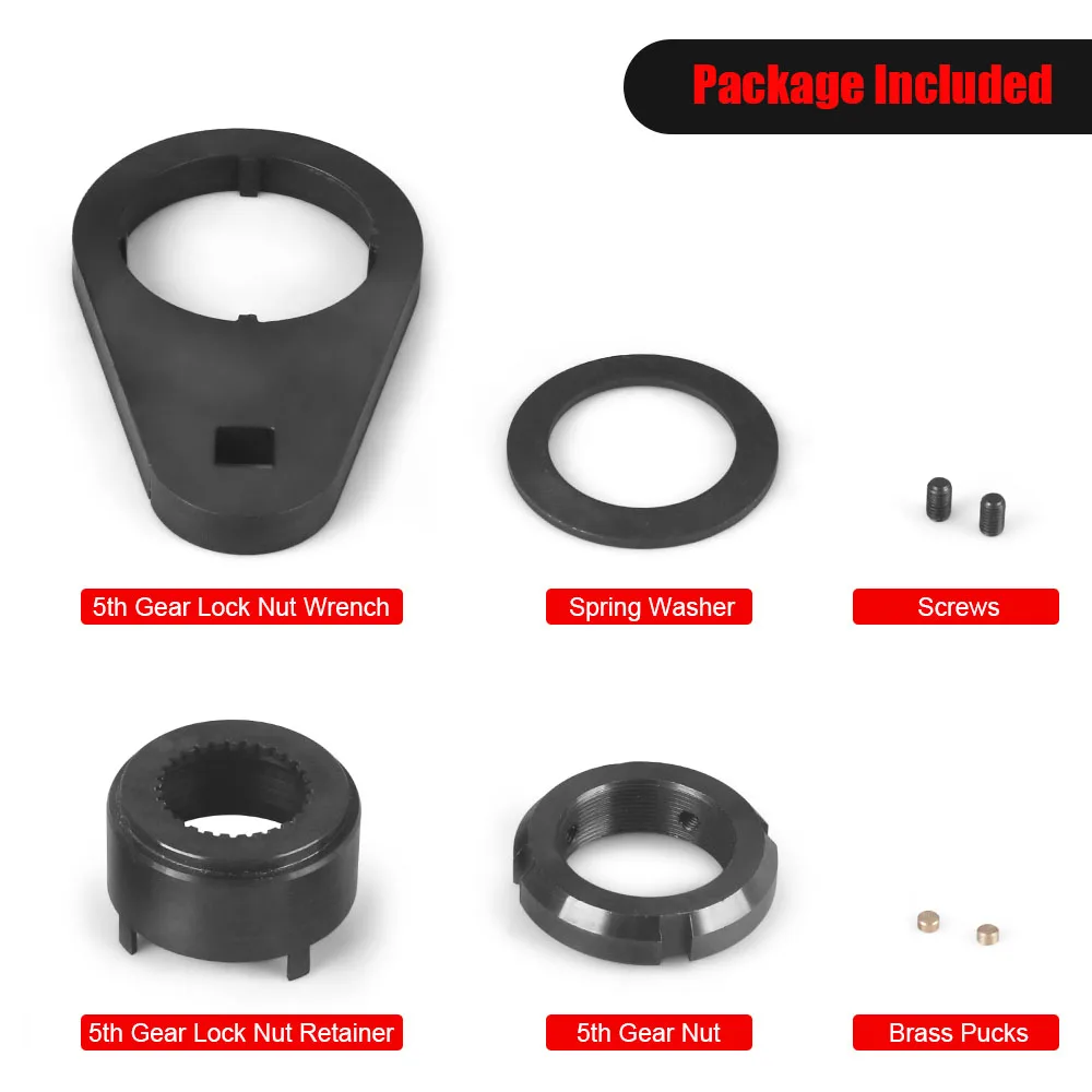 8-Pack 1/2" Drive Mainshaft 5th Gear Nut Wrench 5th Gear Lock Nut Retainer Kit for Dodge Cummins NV4500 Transmission1994-2004 - Image 5
