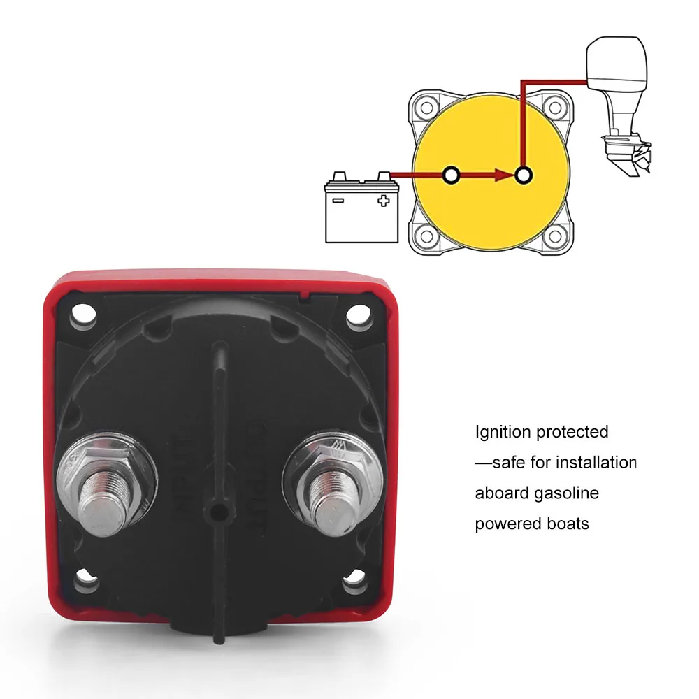 Car Auto RV Marine Boat 12V-48V 100A-300A Single Circuit Battery Selector Isolator Disconnect Rotary Switch Cut - Image 2