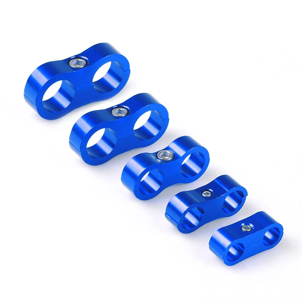 New AN4 AN6 AN8 AN10 AN12 Braided Rubber Hose Line Clamp Aluminum Anodized Universal Fit Line Separator Divider Clamp Kit - Image 3