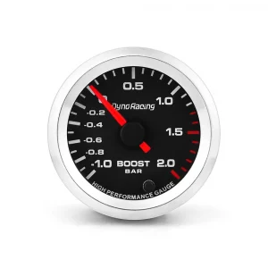 Dynoracing 2'' 52mm 12V Turbo Boost Gauge Bar 7 Colors Pointer Boost Gauge With Stepper Motor