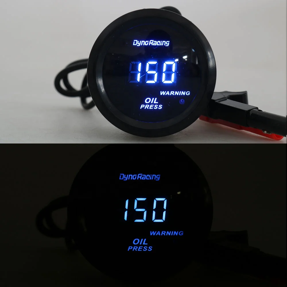 2" 52MM Oil Pressure Gauge Digital 0-150Psi Blue Led With Sensor Car Meter - Image 2