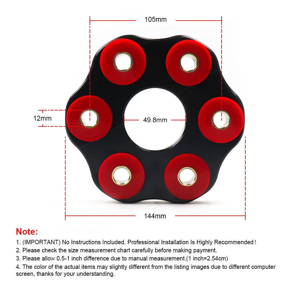 Polyurethane Aluminum Flex Disc Drive Shaft for 92-05 Toyota Supra Lexus SC300 GS300 2JZ 1UZ Joint 3751124010 LK=105mm/12mm - Image 3