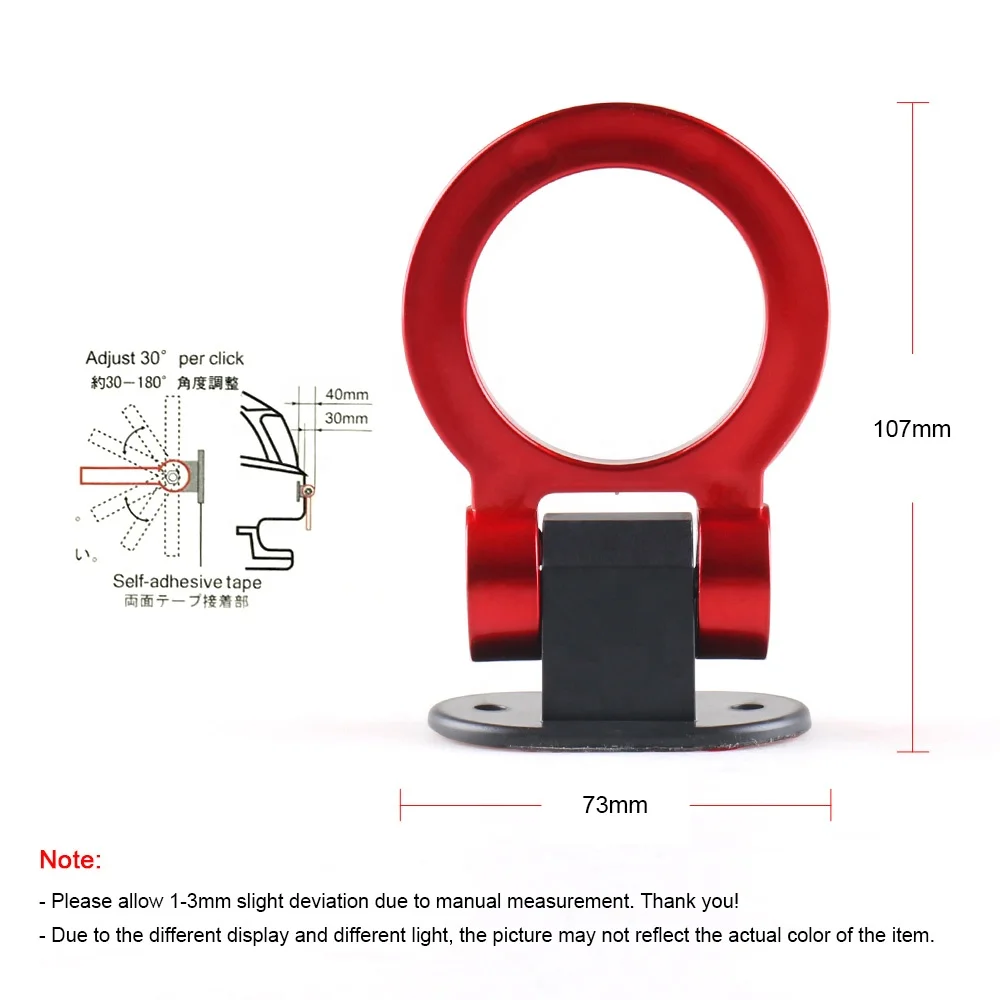 ABS Car Styling Trailer Hooks Sticker Decoration Car Auto Rear Front Trailer Simulation Racing Ring Vehicle Towing Hook - Image 3