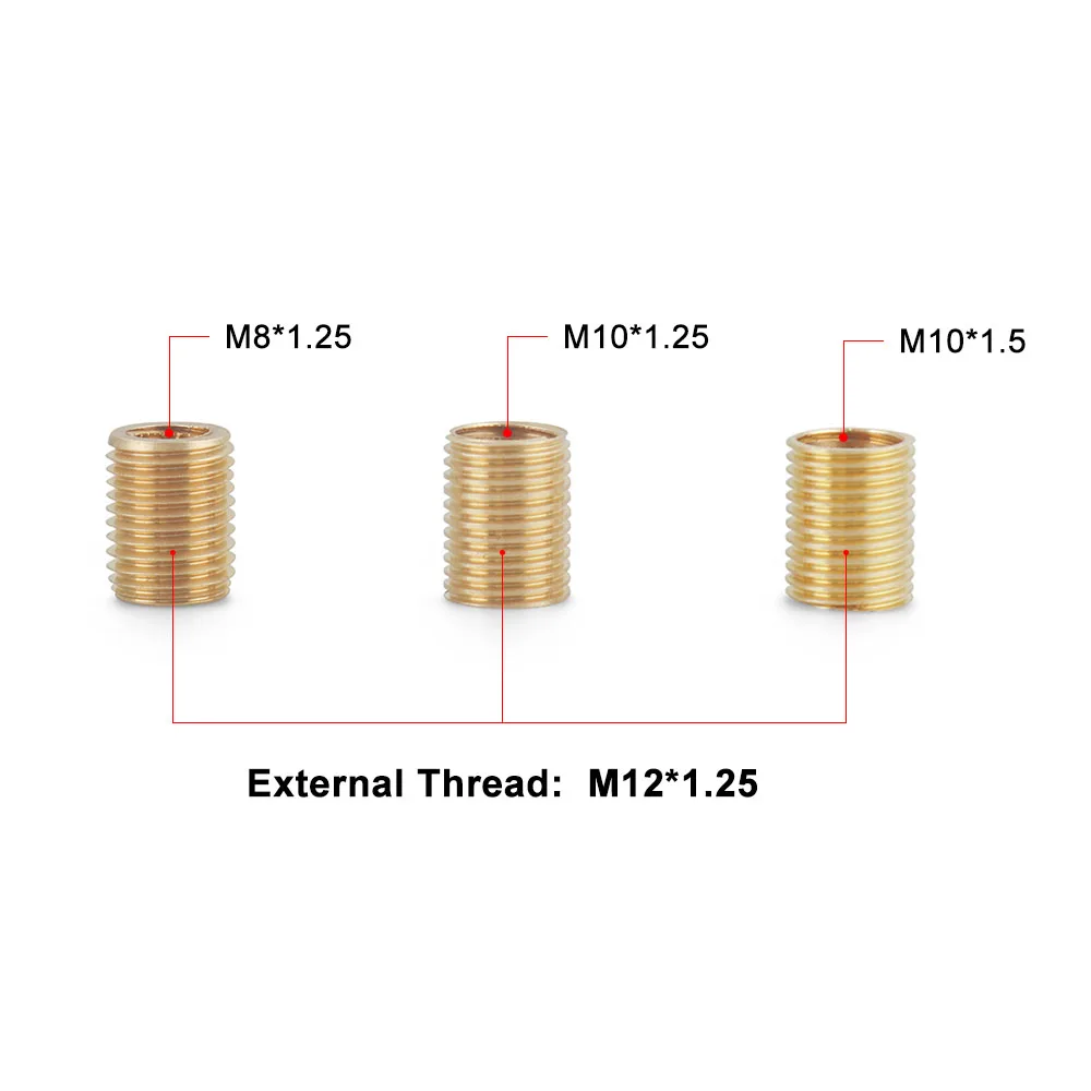 Copper Shift Knob Adapter Inside Thread M8*1.25/M10*1.25/M10*1.5 External Thread M12*1.25 Shift Knob Accessories - Image 4