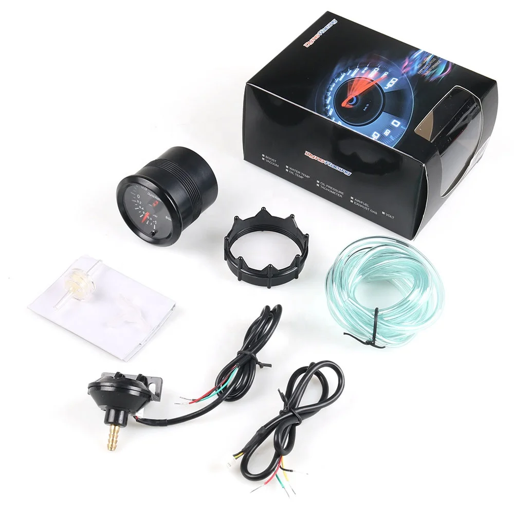 2" 52mm -1-2 Bar Boost Gauge With High Speed Stepper Motor 7 Colors Boost Sensor Car Meter - Image 6