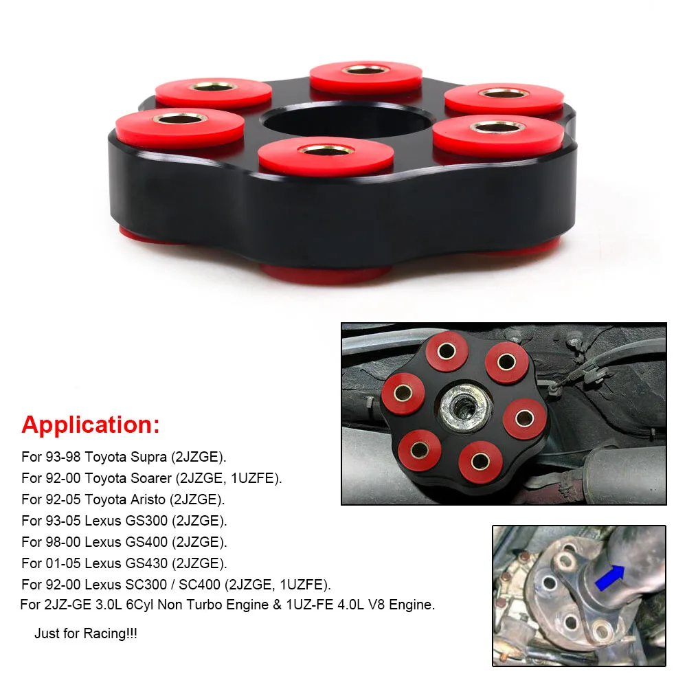 Polyurethane Aluminum Flex Disc Drive Shaft for 92-05 Toyota Supra Lexus SC300 GS300 2JZ 1UZ Joint 3751124010 LK=105mm/12mm - Image 4