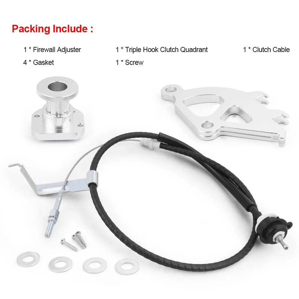 Clutch Cable Kit and Firewall Adjuster Triple Hook Clutch Quadrant Kit for Ford Mustang 96-04 for Car Truck Tuning Part - Image 5