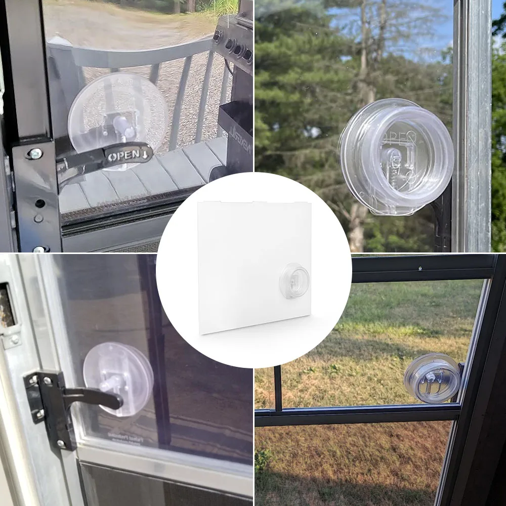 Dynoracing Replacement RV Screen Door Slider Panel Plastic 12"x9.75" with Push-Down Knob Opener Easy to Install - Image 6