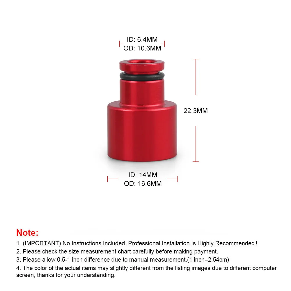 4pcs Racing Aluminum Fuel Injector Top Hats Adapters for Honda Civic - Image 5