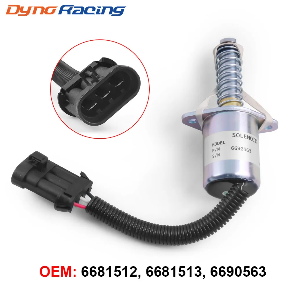 New Dynoracing 12V Fuel Shutdown Solenoid 6681512 6681513 6690563 Fits Bobcat A220/S70/S100/S130/S150/S160/S175/S185/S205/S220 - Image 4