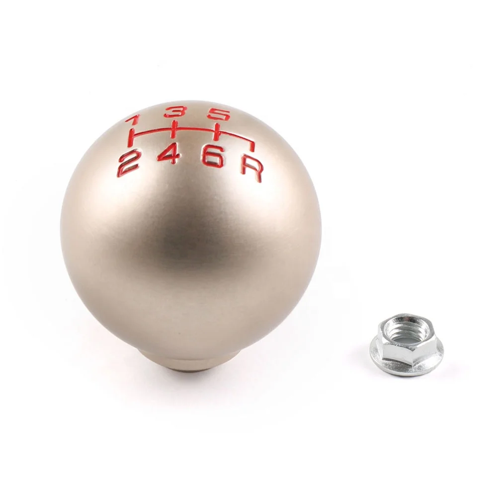 Universal Racing 5 /6 Speed Gear Shift Lever Manual Automatic Light Gold Ball Shape M10*1.5 Shift Knob - Image 4