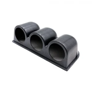 Car Meter Holder 2" 52mm Carbon Black Triple Dash Mount Gauge Pod Car Meter Pod Gauge Holder