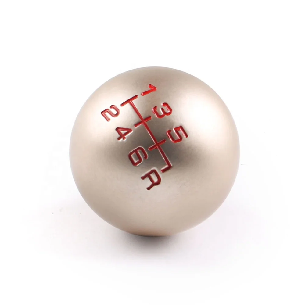 Universal Racing 5 /6 Speed Gear Shift Lever Manual Automatic Light Gold Ball Shape M10*1.5 Shift Knob - Image 6