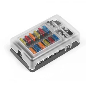 12-Way Blade Fuse Box Block Holder LED Indicator 12V 32V Auto Marine Waterproof BX102272