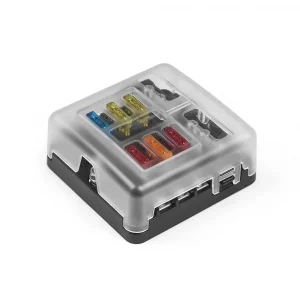 6-Way Blade Fuse Box Block Holder LED Indicator 12V 32V Auto Marine Waterproof BX102273