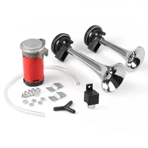 Universal 115dB Loud Car Air Horn with Relay 12V 450 Hertz Dual Trumpet Compressor Bocina for Trucks Cars Automobiles Ultra Loud