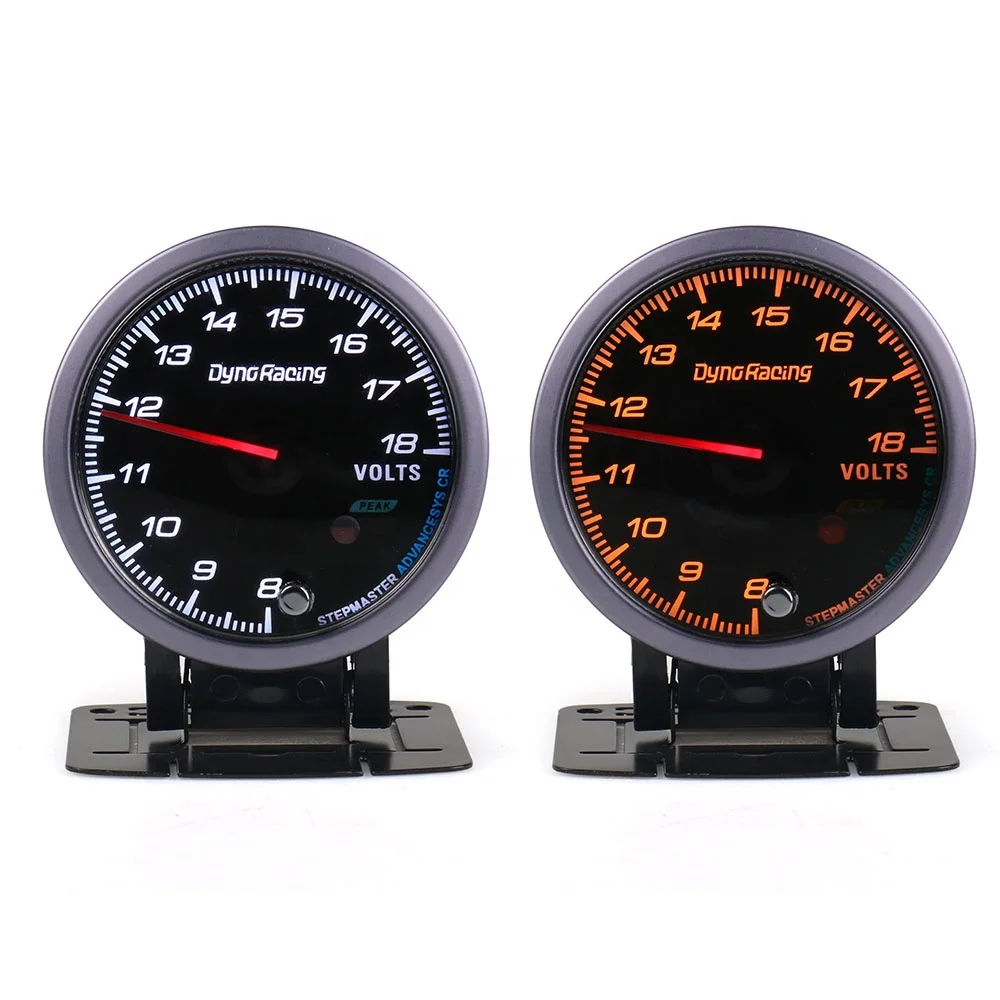 Dynoracing 60mm Black Face Voltmeter Voltage Gauge with Red & Amber Lighting 8-18V ABS+Metal+Glass Universal Fit Car Meter - Image 5