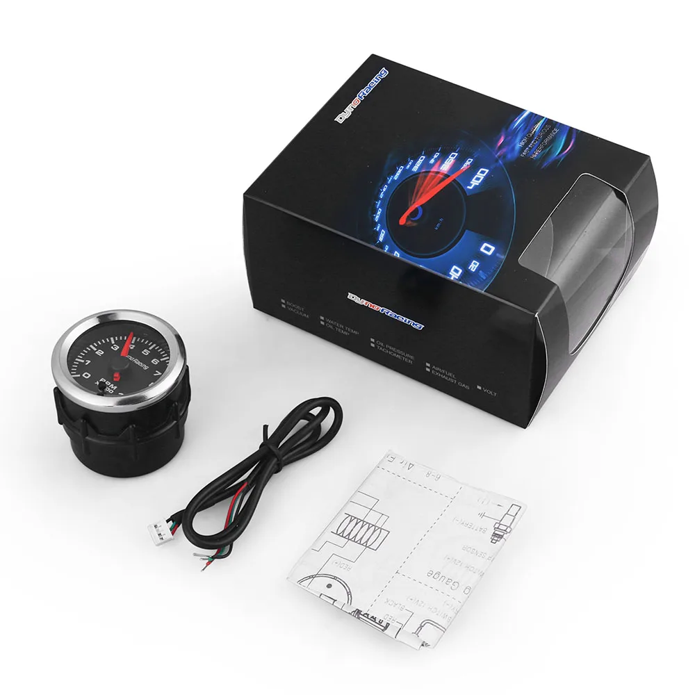 Dynoracing 2'' 52mm Car Tachometer 0-10000 RPM Gauge 7 Colors Pointer RPM Meter With Stepper Motor - Image 5