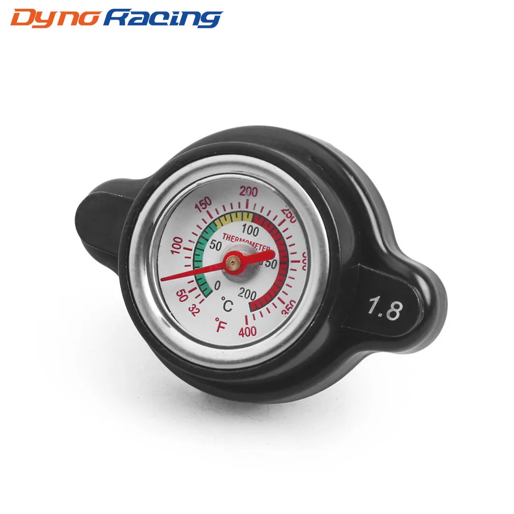 High Pressure Water Tank Thermostatic Radiator Cap Cover With Temp Gauge Meter 1.8 Bar for Kawasaki Kx 65 80 85 100