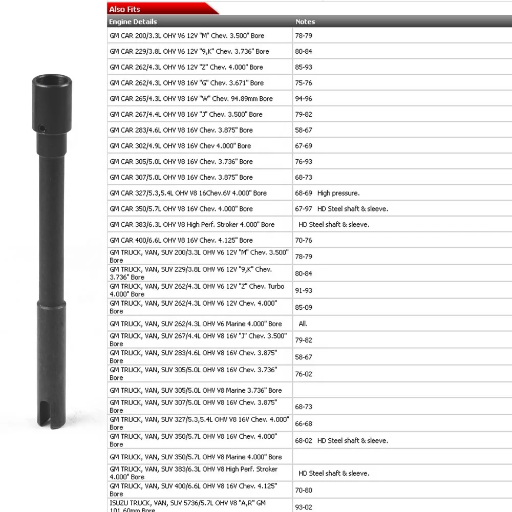 For Chevrolet SBC 283 302 305 327 350 400 5.7L Aluminum HD Oil Pump Drive Shaft BX102324 - Image 5
