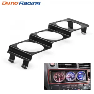 Universal 52mm Tripe 3 Gauge Meter Radio Din in Dash Panel Pod Black 2inch BX102259-BK