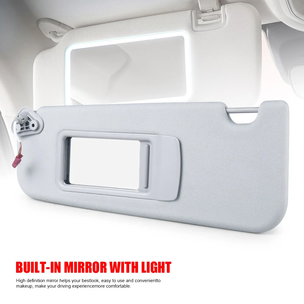 51167252007 51167252008 Gray Sun Visor Right Driver Left Passenger With Mirror Light for BMW 3 X1 Series E84 E90 E90N E91 E91N - Image 2