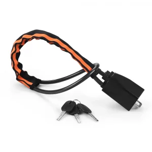 Car Steering Wheel Lock Anti-theft With High Visibility Reflective Strip and Seat Belt Socket for Truck SUV Van RV With 3 Keys