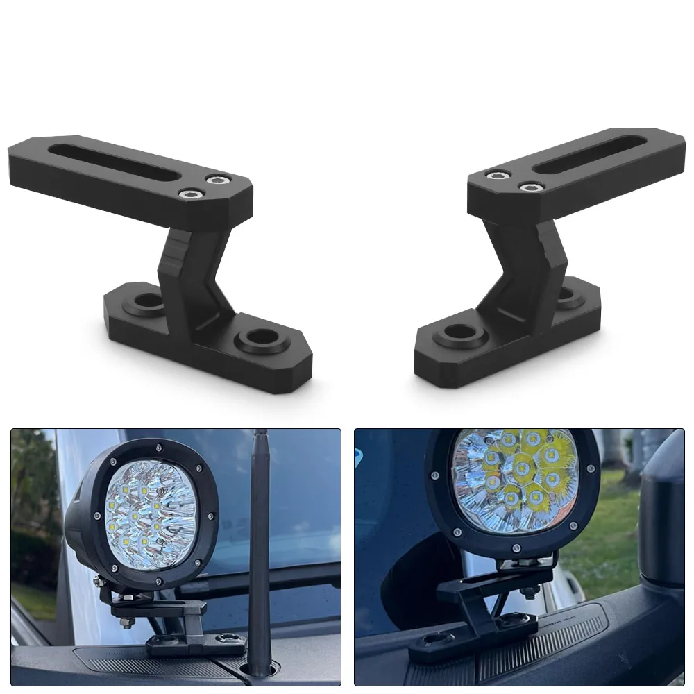1 Pair Dual A-Pillar Light Mount Off-Road Ditch Lights Mounting Brackets for Ford Bronco Accessories 2/4 Door 2021-2025 - Image 2